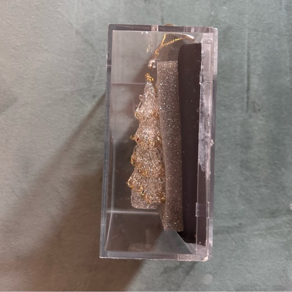 Vintage 3” spun glass Christmas tree ornament  - TREE - Picture 4 of 4